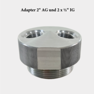 Adapter 2 zoll, mit Druckluftkupplung 7,2 mm, 2x M Teil