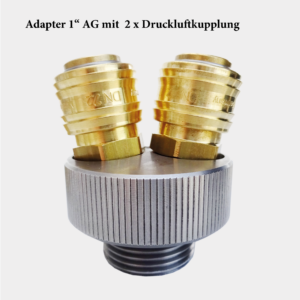 Adapter für Prüfkissen 1 Zoll AG mit 2xDruckluftkupplung