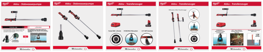 Milwaukee M12 BSWP-252 Akku Transferpumpe 12 V 34 l/min + 2x Akku 2,5 Ah +  Ladegerät