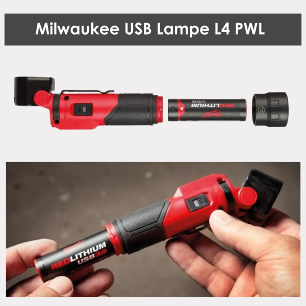 Milwaukee USB-Akku Handleuchte L4 PWL-301, online kaufen