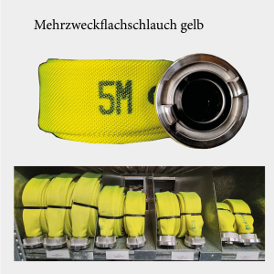 Feuerwehrschlauch – Flachschlauch gelb