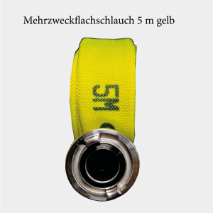 Feuerwehrschlauch – Flachschlauch gelb 5 m