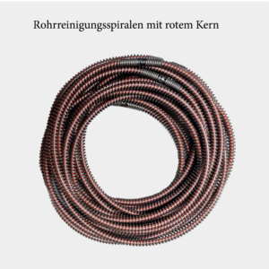 Rohrreinigungsspirale mit rotem kern