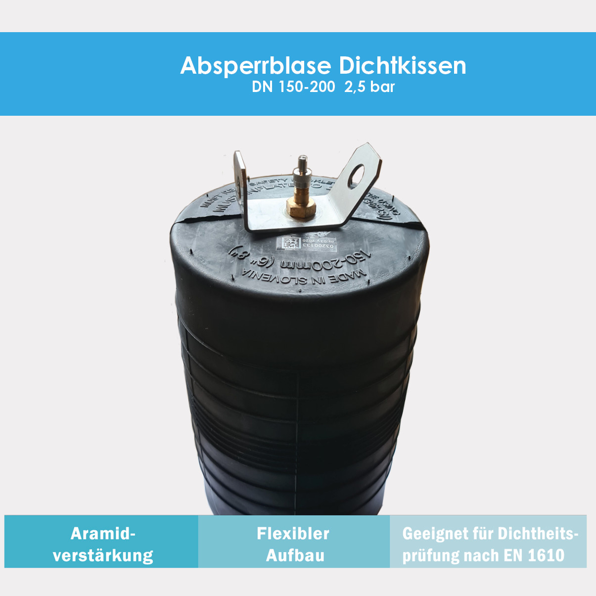 Rohr Absperrblase plugy DN150-200